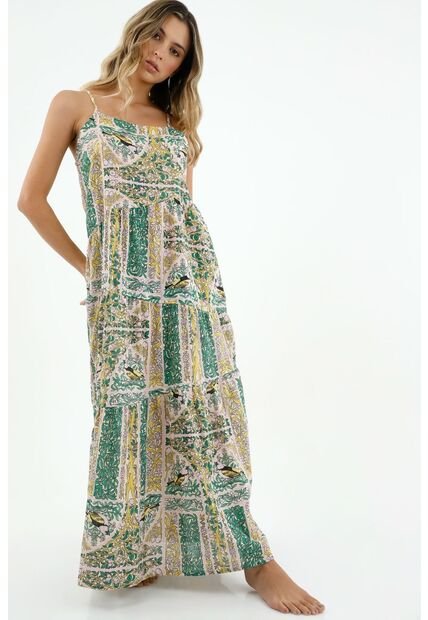 Vestido Largo Estampado Para Mujer