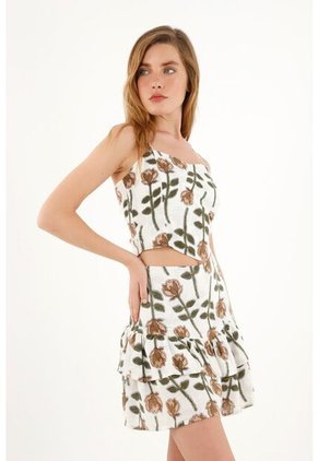 Topmark Crop Top Crudo Con Escote Tipo Corazón Para Mujer