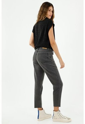 Jean Mom Fit Negro Para Mujer