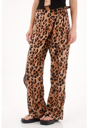 Topmark Pantalón Con Estampado De Animal Print Multicolor Para Mujer