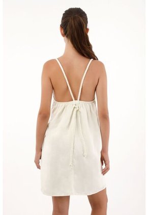 Topmark Vestido Corto Con Bordado De Flores Amarillo Para Mujer