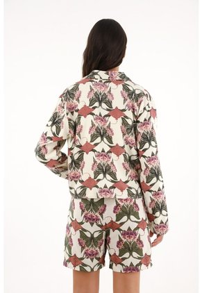 Topmark Abrigo Tipo Blazer Estampado Para Mujer