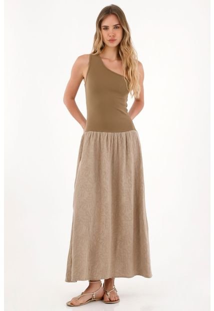 Vestido Largo De Un Solo Hombro Para Mujer