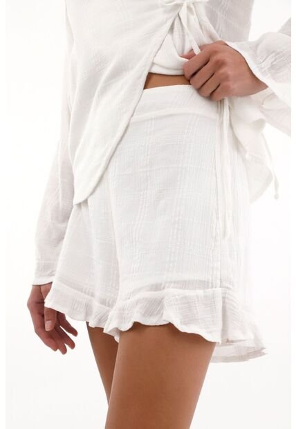 Topmark Short Con Bolero Y Tela Con Textura Crudo Para Mujer