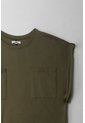 Topmark Camiseta Manga Sisa Con Bolsillo Verde Para Mujer de topmark