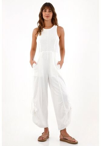 Topmark Overall Tipo Mono Manga Sisa Crudo Para Mujer topmark