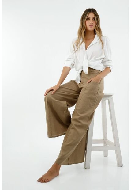 Pantalón Café Para Mujer