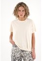 Topmark Camiseta Con Detalle Anudado Crudo Para Mujer de topmark
