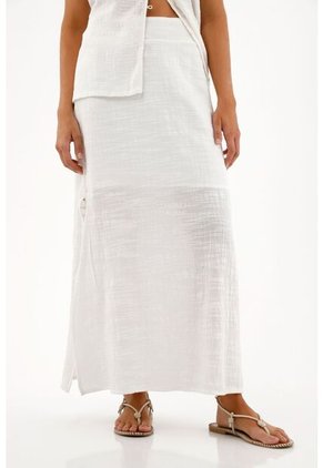 Topmark Falda Crudo Con Aberturas En Costados Para Mujer