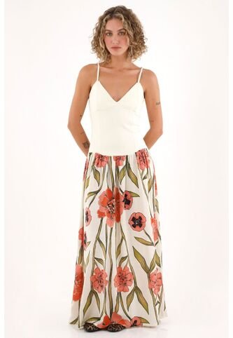 Topmark Vestido Largo Con Estampado De Flores Con Textura Lisa Para Mujer topmark