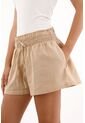 Topmark Short Con Pretina Elástica Y Bolsillos Crudo Para Mujer de topmark