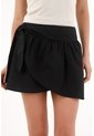 Topmark Falda Corta Con Tapa Cruzada Negra Para Mujer de topmark