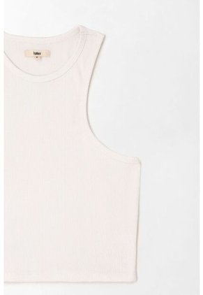 Topmark Camiseta Tipo Crop Top Blanca Para Mujer