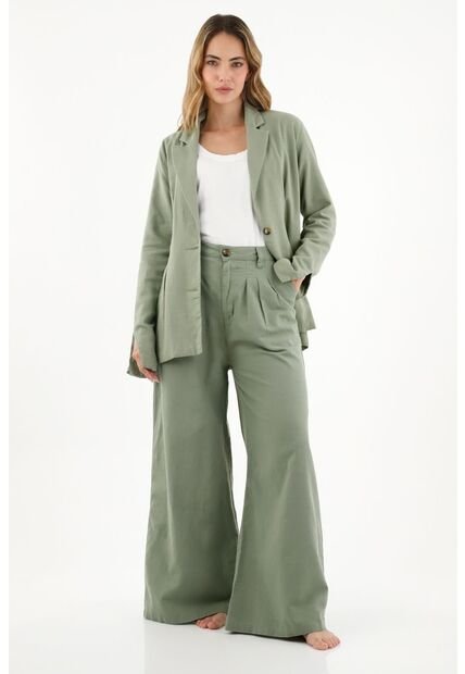 Topmark Blazer Forrado Verde Para Mujer
