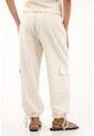 Pantalón Jogger Tipo Tweed Crudo Para Mujer de topmark