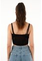 Topmark Camiseta Tipo Pañoleta Tejida Negra Para Mujer de topmark