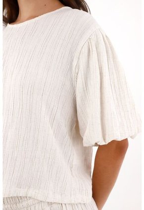 Topmark Camisa Con Mangas Abombachadas Crudo Para Mujer