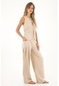 Topmark Pantalón Wide Leg Crudo Con Caída Natural Para Mujer de topmark