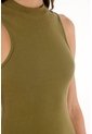 Vestido Corto Ajustado Con Boleros Verde Para Mujer de topmark
