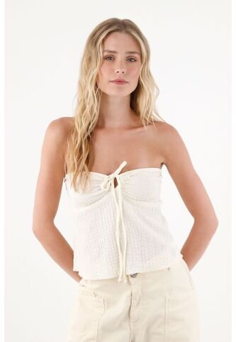 Topmark Camiseta Strappless Crudo Para Mujer topmark