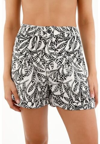 Topmark Bermuda De Tiro Alto En 100% Algodón Para Mujer topmark