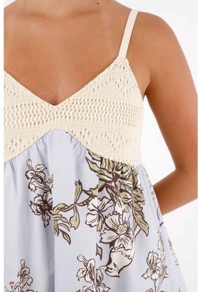 Topmark Vestido Floral Abombachado Para Mujer