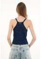 Topmark Camiseta Crop Azul Overdye Para Mujer de topmark