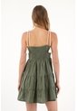 Topmark Vestido Corto De Tiras Verde Para Mujer de topmark