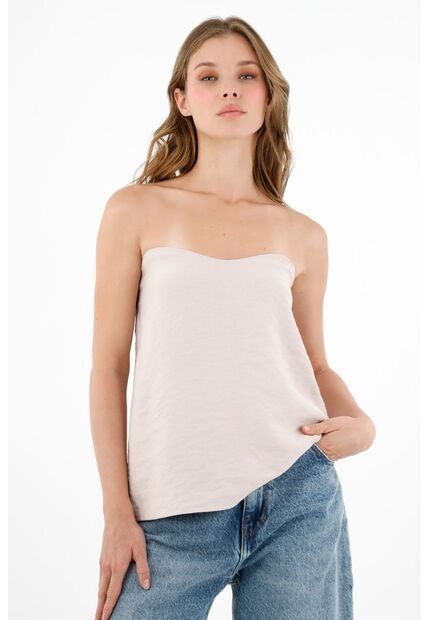 Topmark Camisa Strapless Crudo Para Mujer