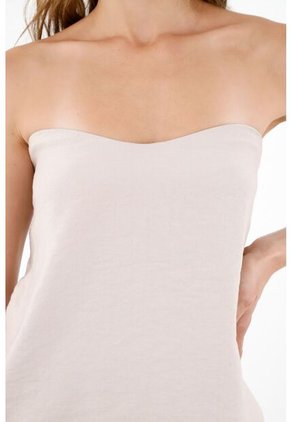Topmark Camisa Strapless Crudo Para Mujer