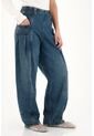 Topmark Jean Balloon De Pretina Elástica Azul Para Mujer de topmark