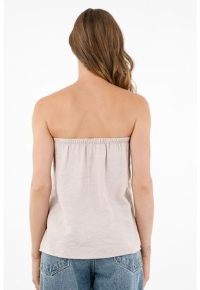 Topmark Camisa Strapless Crudo Para Mujer