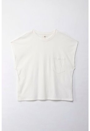 Topmark Camiseta Manga Corta Con Bolsillo Crudo Para Mujer