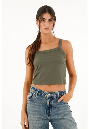 Topmark Camiseta Verde De Tiras Para Mujer