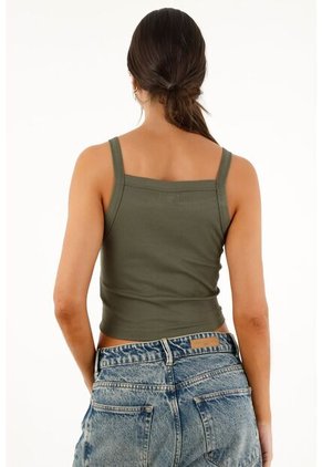 Topmark Camiseta Verde De Tiras Para Mujer