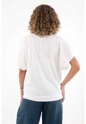 Topmark Camiseta Con Prenses En Delantero Blanca Para Mujer