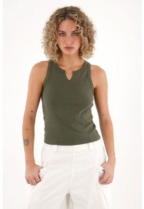 Topmark Camiseta Tipo Esqueleto Verde Para Mujer
