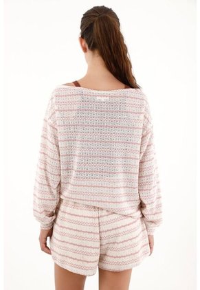 Topmark Buzo Cuello Bandeja A Rayas Para Mujer