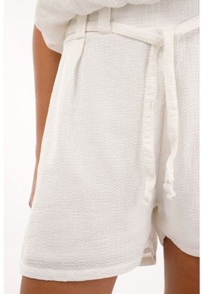 Topmark Short De Tela Con Textura Crudo De Ajuste Cómodo Para Mujer