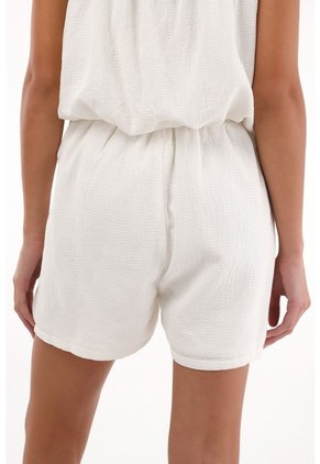 Topmark Short De Tela Con Textura Crudo De Ajuste Cómodo Para Mujer