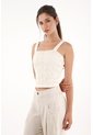 Topmark Camiseta Crop Con Detalle Tipo Crochet Para Mujer de topmark