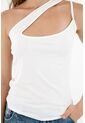 Topmark Camiseta Blanca De Un Solo Hombro Para Mujer de topmark