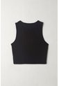 Topmark Camiseta Manga Sisa Tejida Negra Para Mujer de topmark