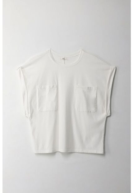 Topmark Camiseta Manga Sisa Con Bolsillo Crudo Para Mujer