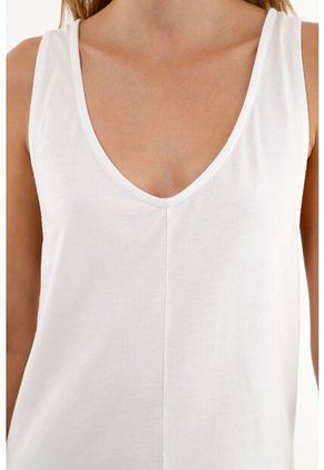 Vestido Manga Sisa Blanco Para Mujer