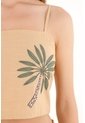 Crop Top Con Estampado De Palmeras Para Mujer de topmark