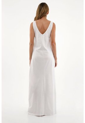 Vestido Manga Sisa Blanco Para Mujer