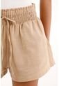 Topmark Short Con Pretina Elástica Y Bolsillos Crudo Para Mujer de topmark
