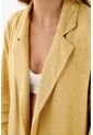 Blazer Con Tapas De Bolsillos Amarillo Para Mujer de topmark