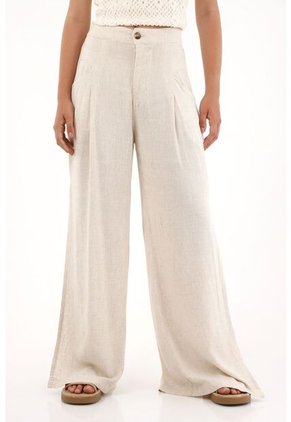 Topmark Pantalón Con Textura Especial Crudo Para Mujer